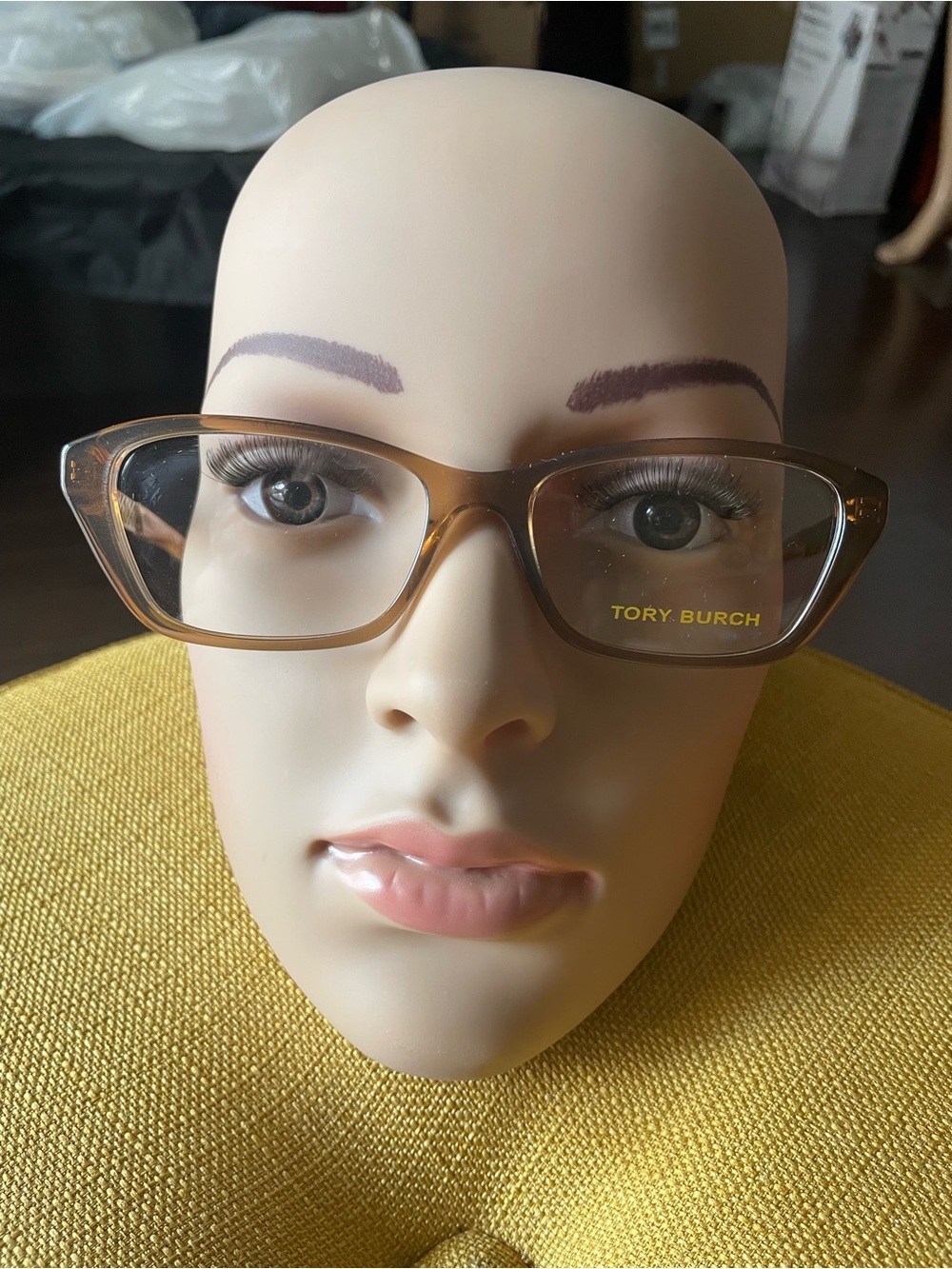Tory Burch Amber Brown Cat-Eye Glasses